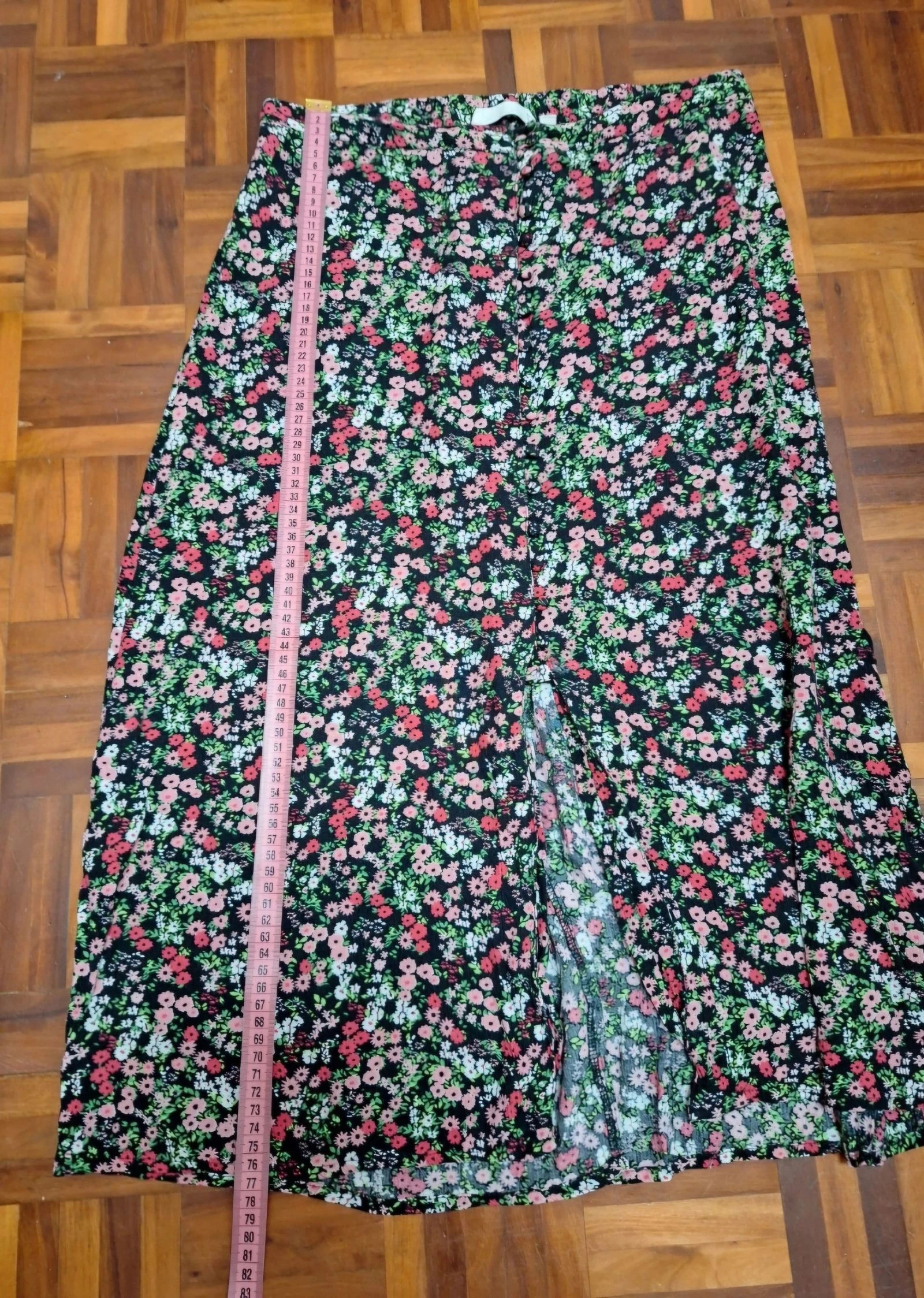 Naf Naf floral midi skirt 100% viscose size M – photo 7